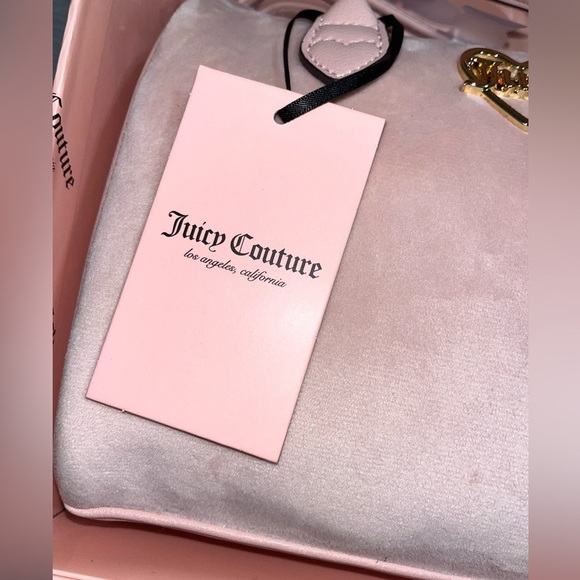 Juicy Couture Pink Diamond Velour 2 Piece Satchel Set, NWT - Picture 5 of 7